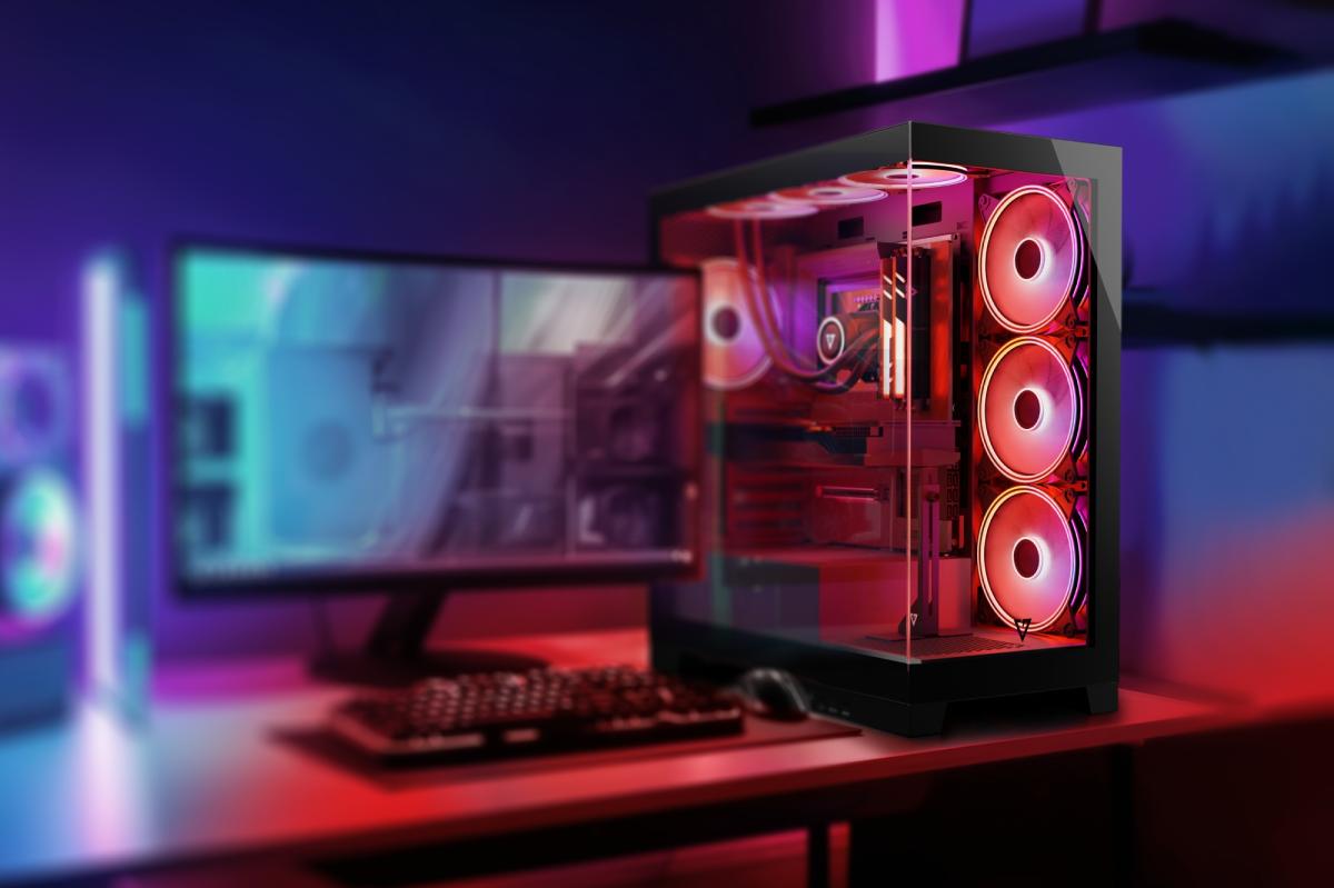 Корпус Modecom VOLCANO SPACE APEX ARGB 4x140mm fans MIDI USB 3.0x2+TYPE-C BLACK без БЖ ATX (AT-SPACE-PG-10-000000-000)