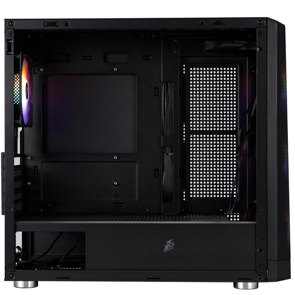 Корпус 1stPlayer FD5-M-BK-4F1 Black без БЖ