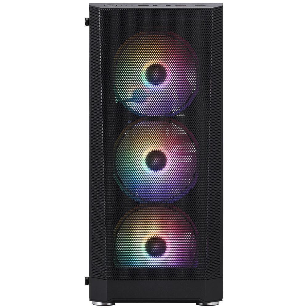 Корпус 1stPlayer FD5-M-BK-4F1 Black без БЖ