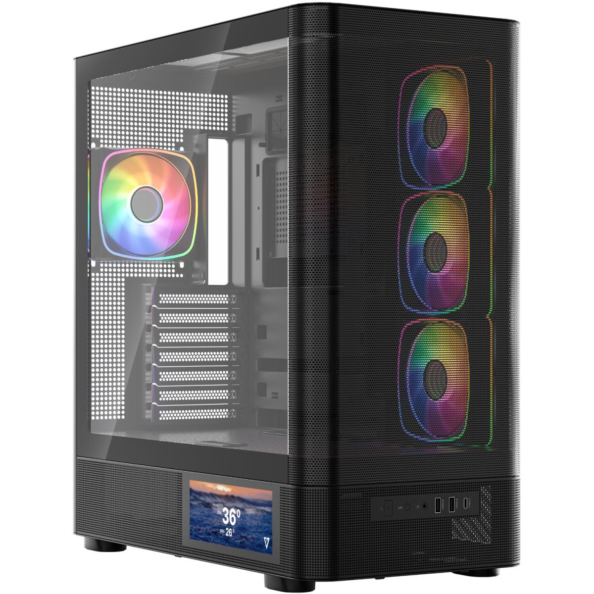 Корпус для ПК Modecom VOLCANO AQ400 ARGB (MC-A-AQ400-4FA-B)
