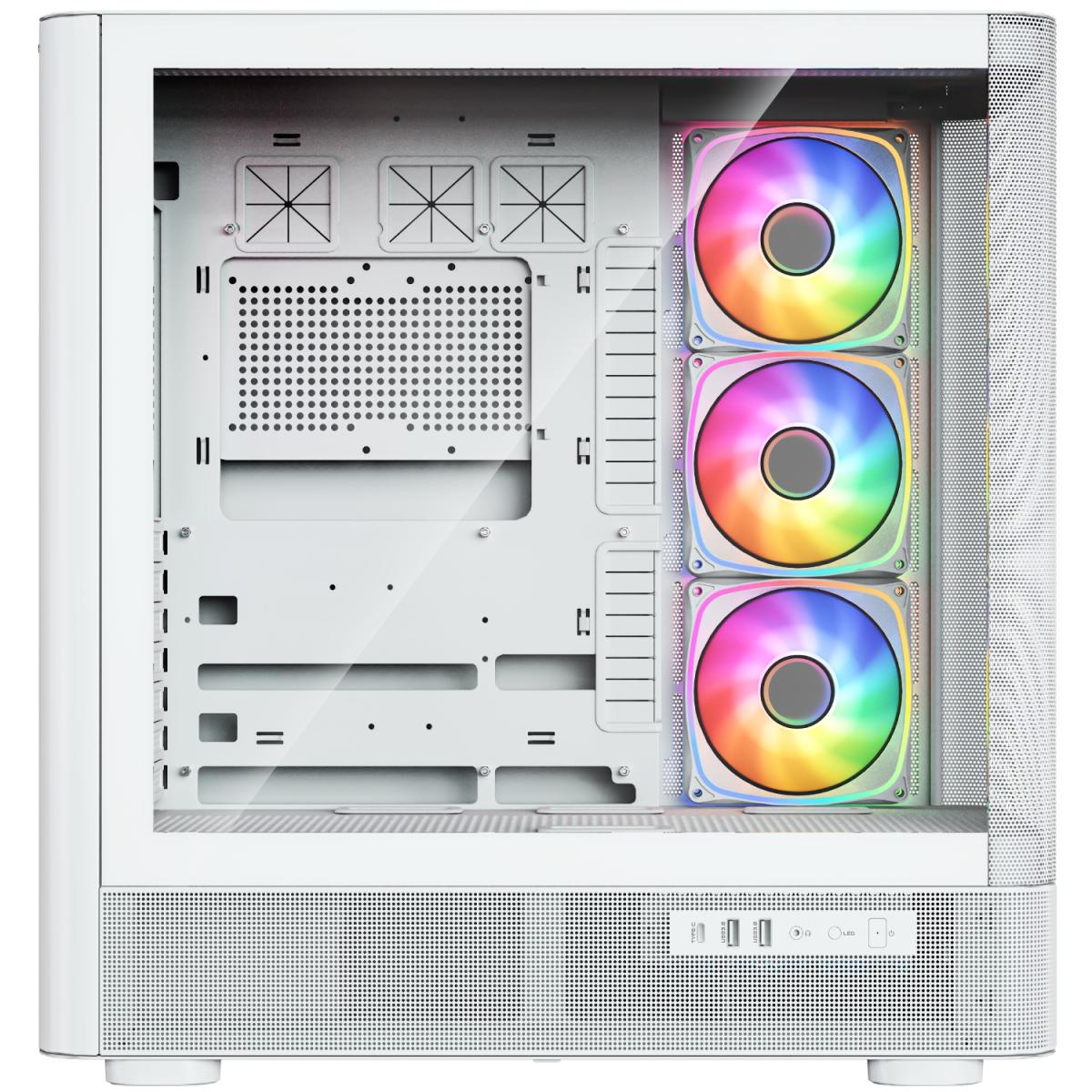 Корпус для ПК Modecom VOLCANO AQ500 ARGB LCD 6,2 (MC-A-AQ500-4FA-W)