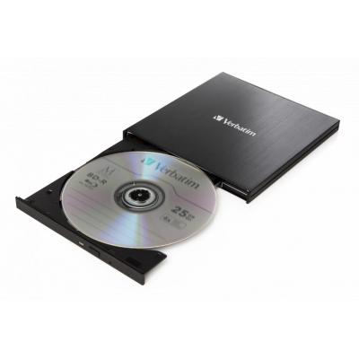 Зовнішній  оптичний привід Verbatim BLU-RAY  &  DVD-RW  USB 3.1 Gen1 Type-C (43889)
