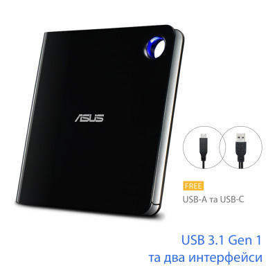 Оптичний привід Blu-Ray ASUS SBW-06D5H-U/BLK/G/AS (90DD02G0-M29000)