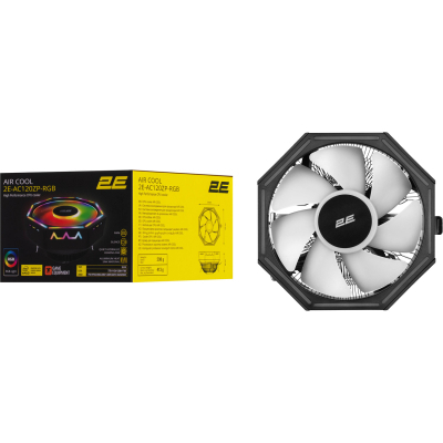 Кулер до процесора 2E Gaming Air Cool AC120ZP RGB, LGA1700, 1200, 115X, 775, AM5, AM4, AM3, AM3+, AM (1544716)
