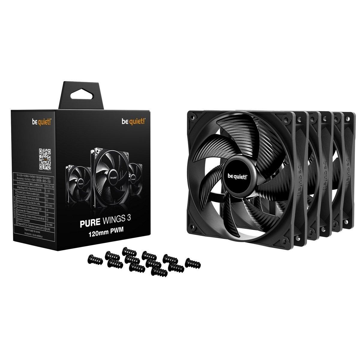 Вентилятор be quiet! Pure Wings 3 120mm PWM 3-Pack Black (BL141)