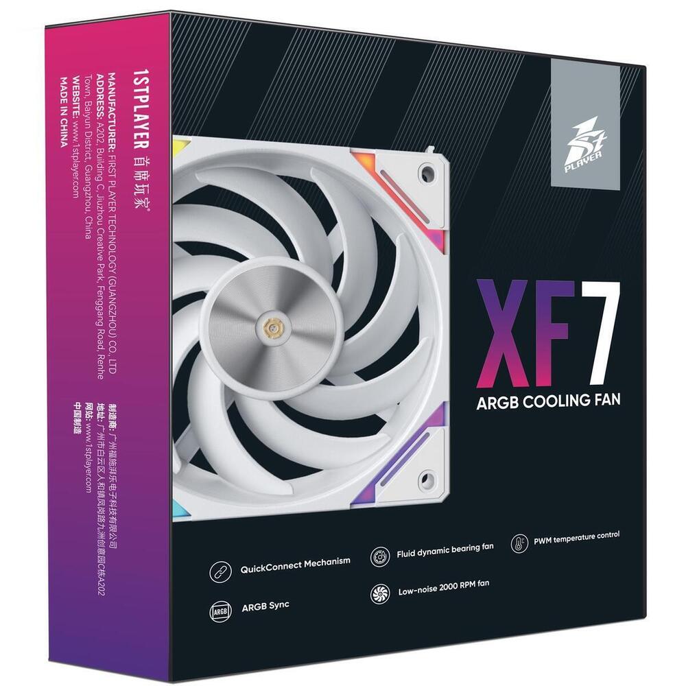 Вентилятор 1stPlayer XF7 White (XF7-WH-1IN1)