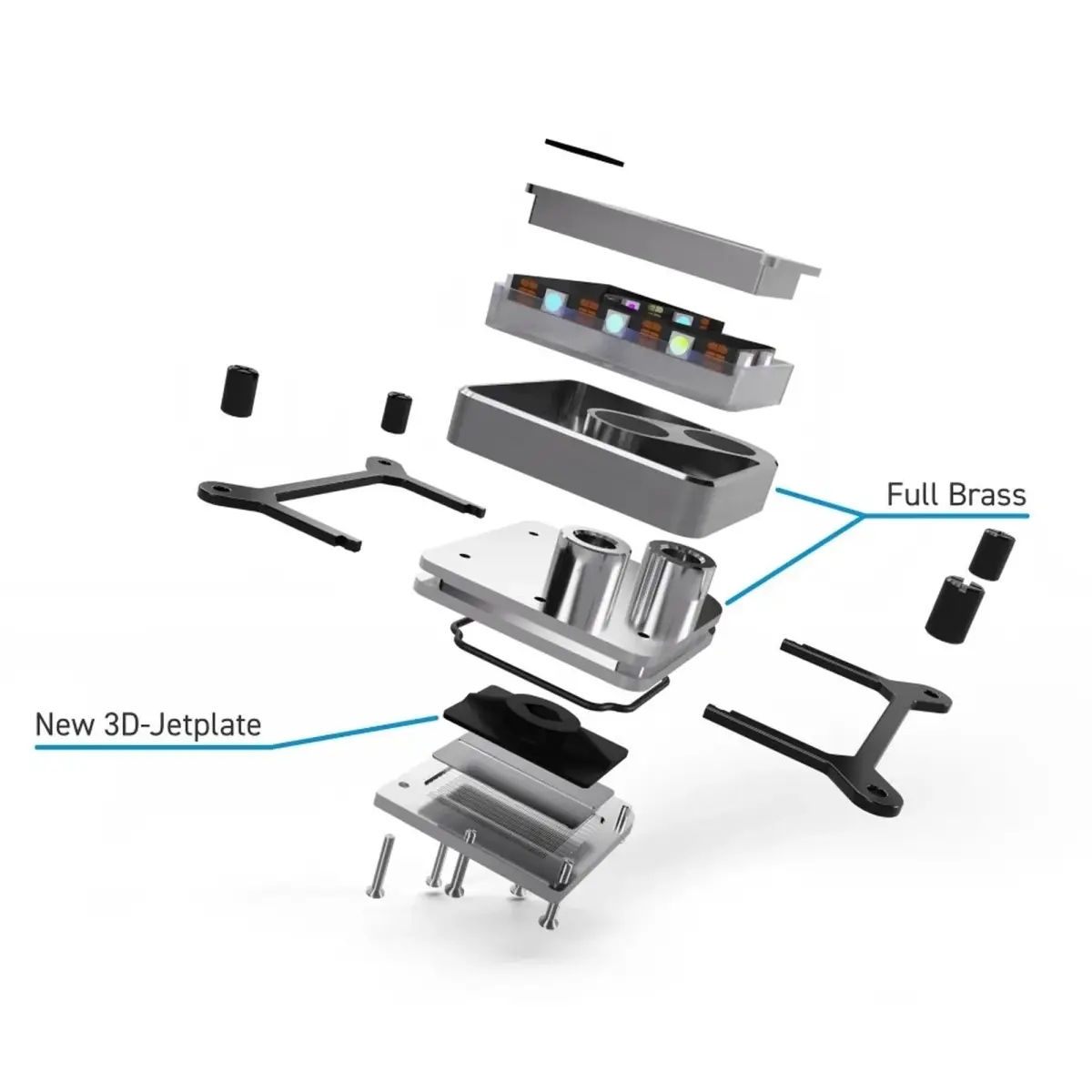 Водоблок Alphacool Core 1 Aurora Carbon - AM4 / AM5 Intel: LGA 1700 / LGA 1851 (1800508)