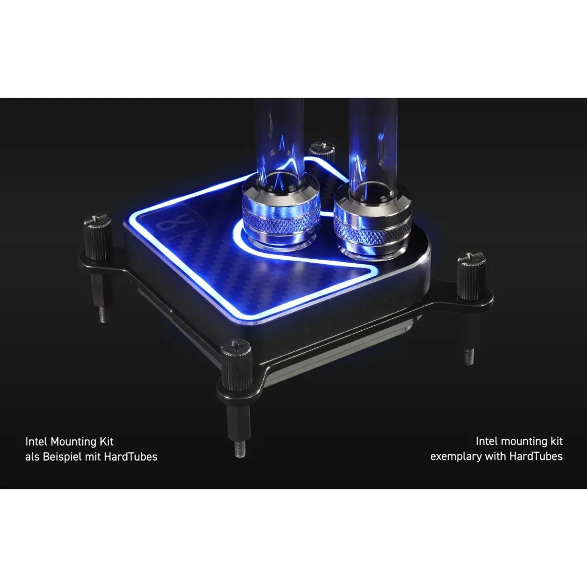 Водоблок Alphacool Core 1 Aurora Carbon - AM4 / AM5 Intel: LGA 1700 / LGA 1851 (1800508)