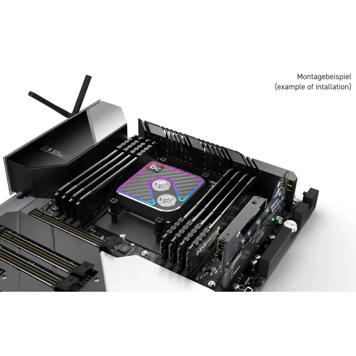 Водоблок Alphacool Core 1 Aurora Carbon - AM4 / AM5 Intel: LGA 1700 / LGA 1851 (1800508)