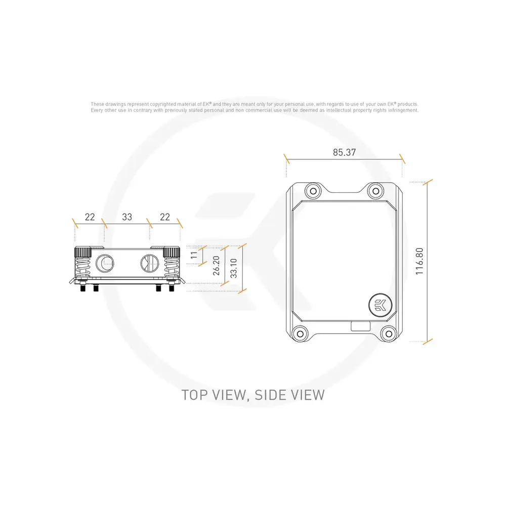 Водоблок EKWB EK-Pro CPU WB sTR Rack - Nickel + Acetal