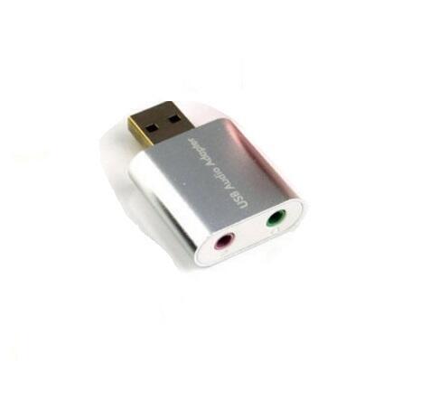 Звукова плата USB, 2 Channel mini, C-Media chip, RTL, срібляста (B00668) (1568632)