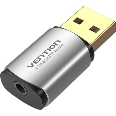 Звукова плата Vention Audio USB 1х3,5mm jack 4pin Metal (OMTP-CTIA) (CDLH0) (1533542)