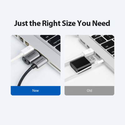 Звукова плата Vention Audio USB 1х3,5mm jack 4pin Metal (OMTP-CTIA) (CDLH0) (1533542)