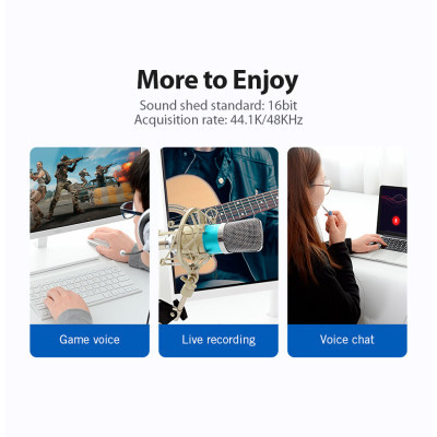 Звукова плата Vention Audio USB 1х3,5mm jack 4pin Metal (OMTP-CTIA) (CDLH0) (1533542)