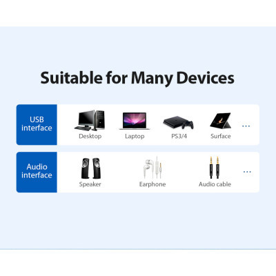 Звукова плата Vention Audio USB 1х3,5mm jack 4pin Metal (OMTP-CTIA) (CDLH0) (1533542)