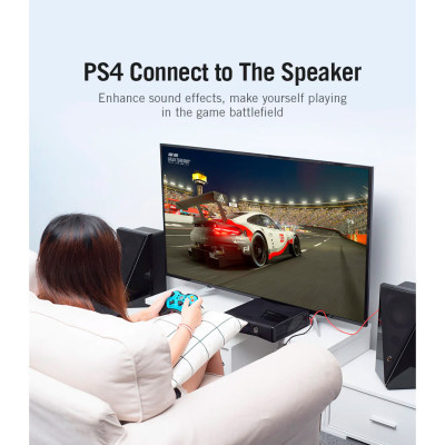 Звукова плата Vention Audio USB 2х3,5mm jack Metal (VAB-S17-B) (1853673)