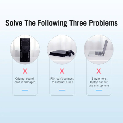 Звукова плата Vention Audio USB 2х3,5mm jack Metal (VAB-S17-B) (1853673)