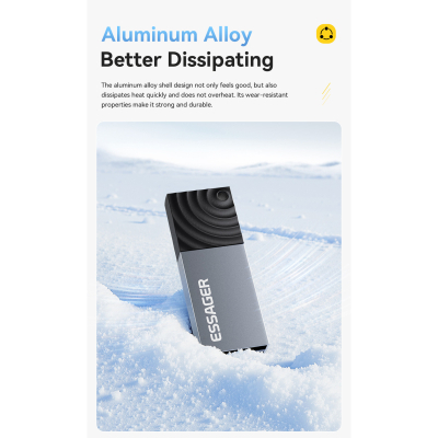 Зчитувач флеш-карт Essager USB-C + USB-A to Micro SD black (EDKTF-QW0G-P)