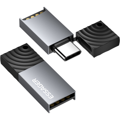 Зчитувач флеш-карт Essager USB-C + USB-A to Micro SD black (EDKTF-QW0G-P)