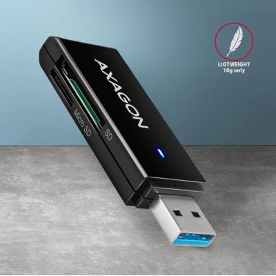 Зчитувач флеш-карт AXAGON USB-A 3.2 to SD/microSD 5Gbps black (CRE-S2N)