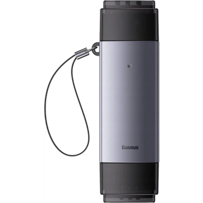 Зчитувач флеш-карт Baseus USB-A + USB-C to SD/TF gray (WKQX060113)