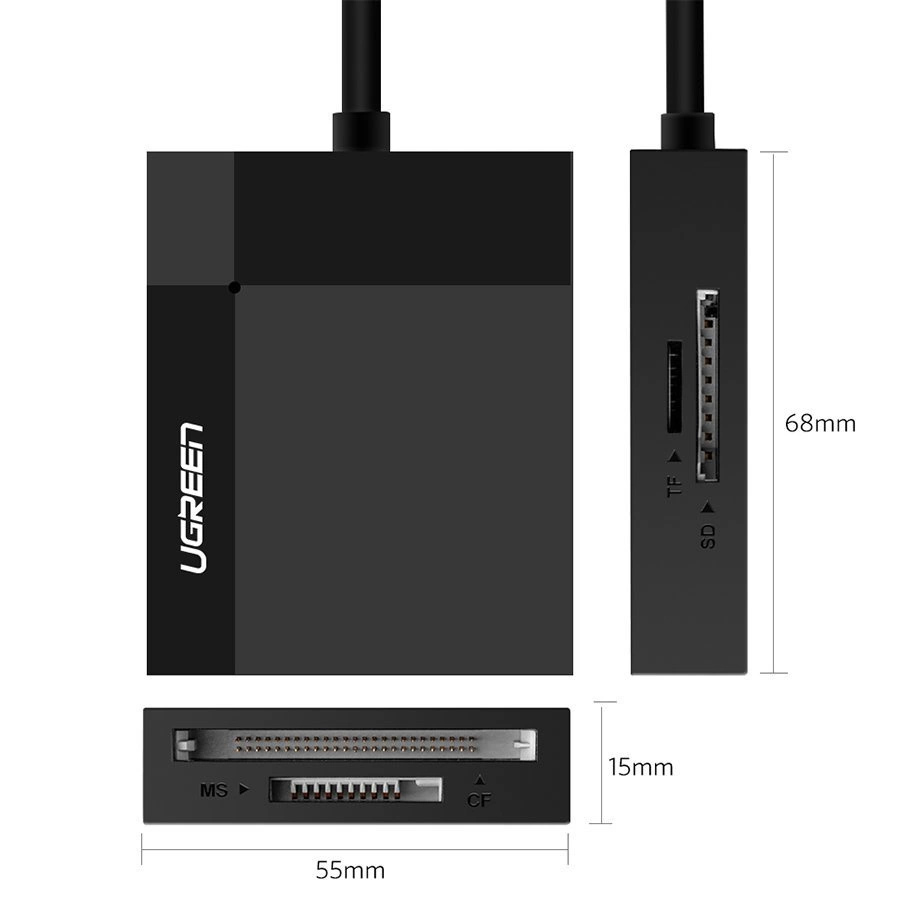 Зчитувач флеш-карт USB 3.0 All-in-One 0.5m Card Reader Ugreen (30333)
