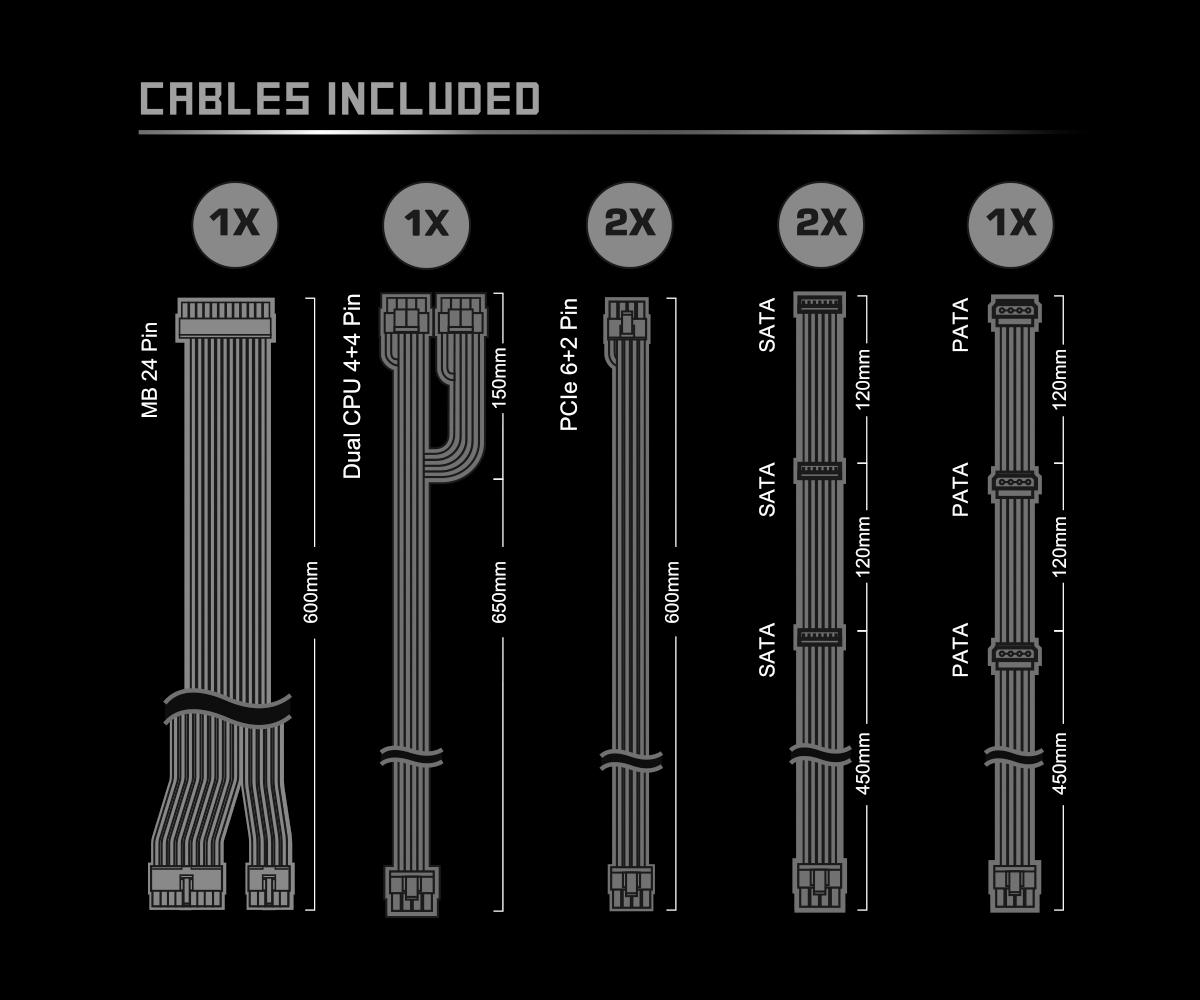 БЖ 650W ASRock SteelLegend SL-650G ATX 3.1 135mm, 80+ Gold, Fully Modular, Retail (SL-650G)