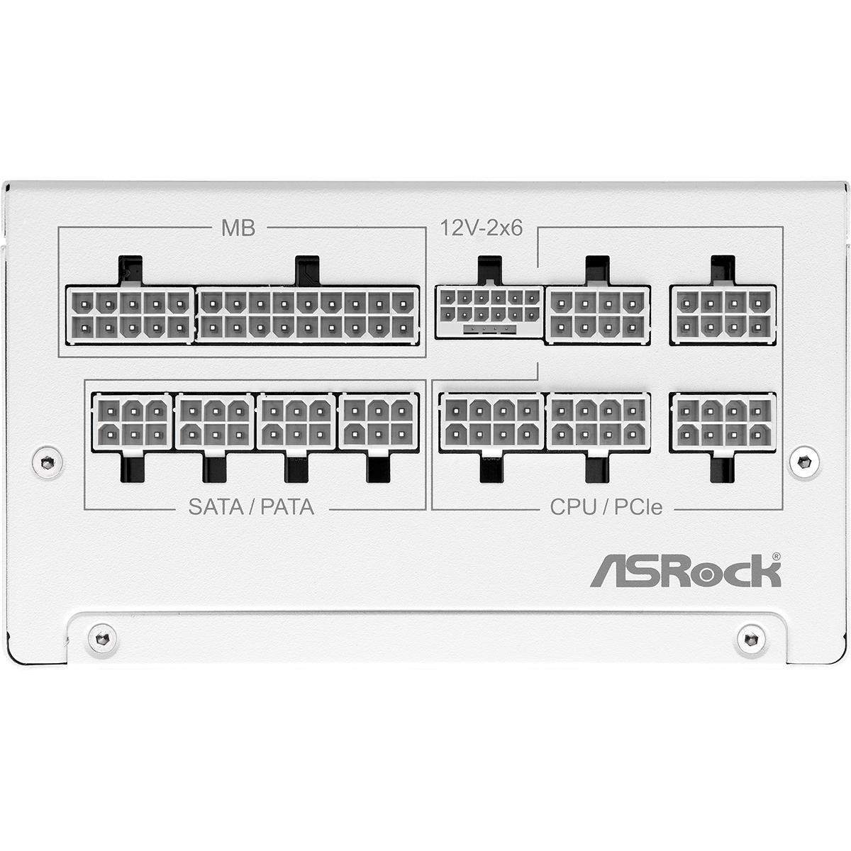 БЖ 850W ASRock SteelLegend White SL-850GW ATX 3.1 135mm, 80+ Gold, Fully Modular, Retail (SL-850GW)