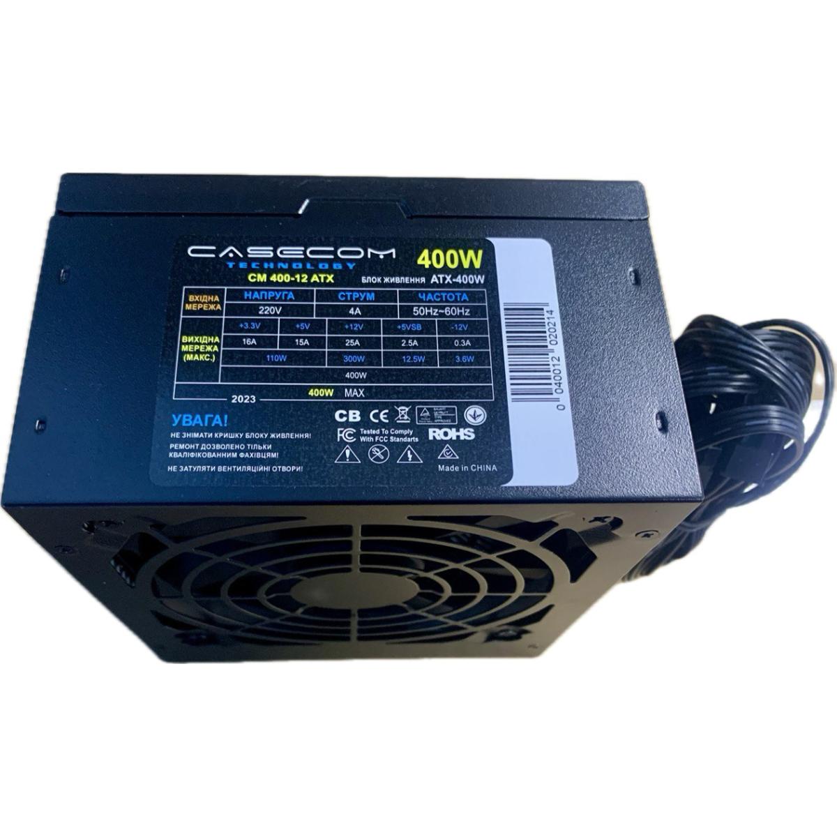 Блок живлення Casecom 400W (CM 400-12 ATX)