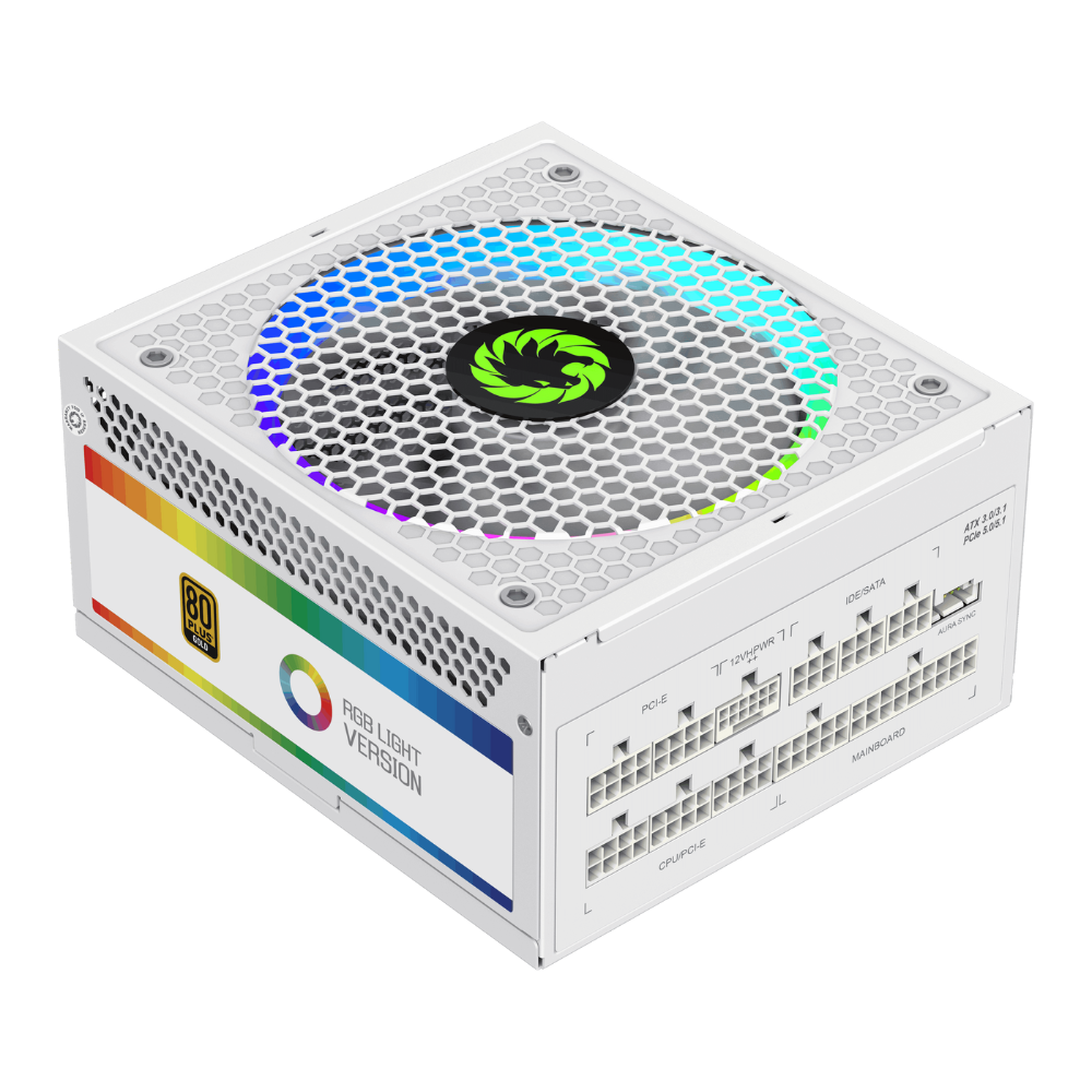 Блок живлення 1050W, 80 Gold,ARGB ring fan 140mm,f ully modularOPP, OVP, UVP, OCP, OTP, SCP RGB1050 PRO WH (ATX3.1PCIe5.1) GAMEMAX (RGB1050 PRO WH (ATX3.1PCIe5.1))