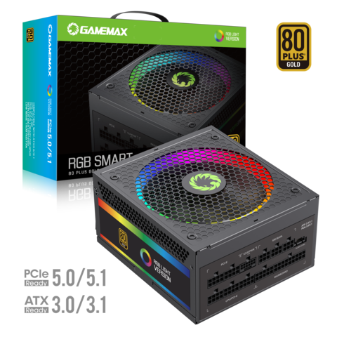 Блок живлення 1050W, 80 Gold,ARGB ring fan 140mm,f ully modularOPP, OVP, UVP, OCP, OTP, SCP RGB1050 PRO (ATX3.1 PCIe5.1) GAMEMAX (RGB1050 PRO (ATX3.1 PCIe5.1))