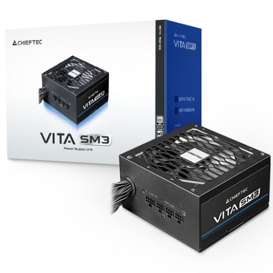 БЖ 750W Chieftec VITA SM3 BPX-750-C ATX 3.1 120mm, 80+ Bronze, Semi modular, Retail (BPX-750-C)