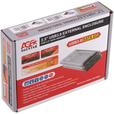 Зовнішній карман USB3.0 для HDD/SSD SATA 2.5