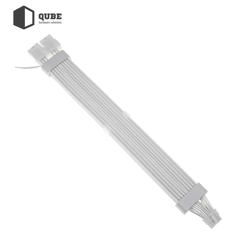 Кабель для ПК Qube ARGB 12+4Pin to 2*8Pin VGA, White (1821023)
