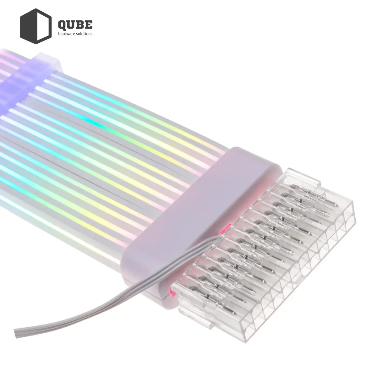 Кабель для ПК Qube RGB 24pin Female to Male, White