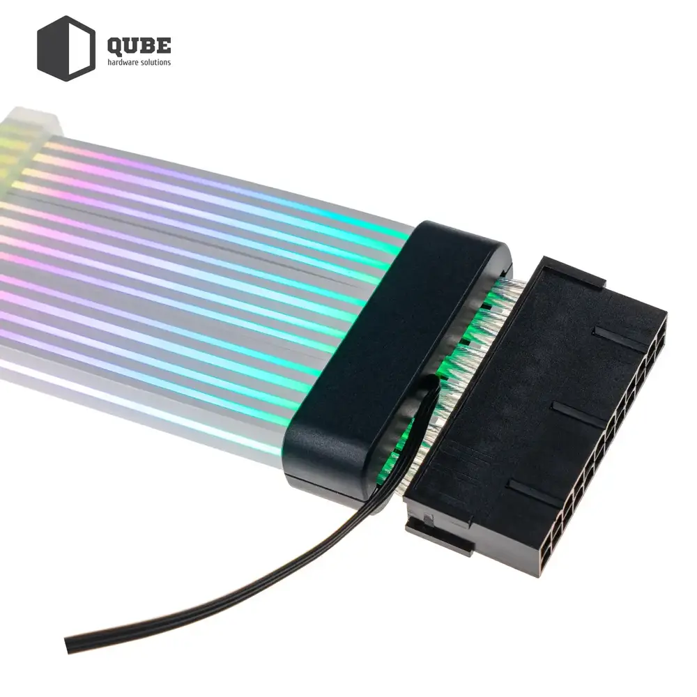 Кабель для ПК Qube ARGB 24 pin Female to Male, Black (1821025)