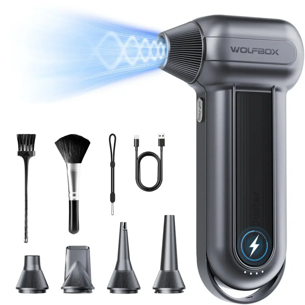 Бездротовий повітродув Wolfbox MF100 130000RPM 200g force (MF100)