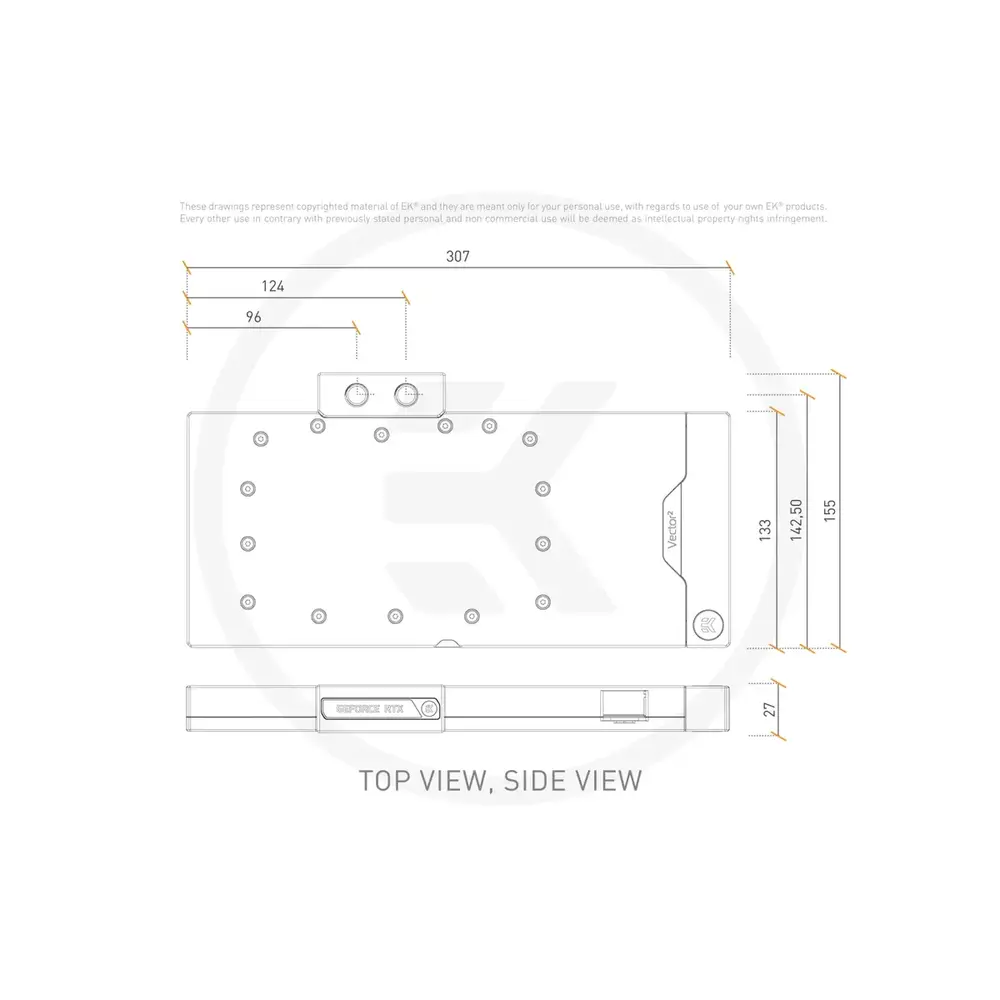 Водоблок Ekwb EK-Quantum Vector Trio RTX 4090 D-RGB - Nickel + Plexi (3831109902448)