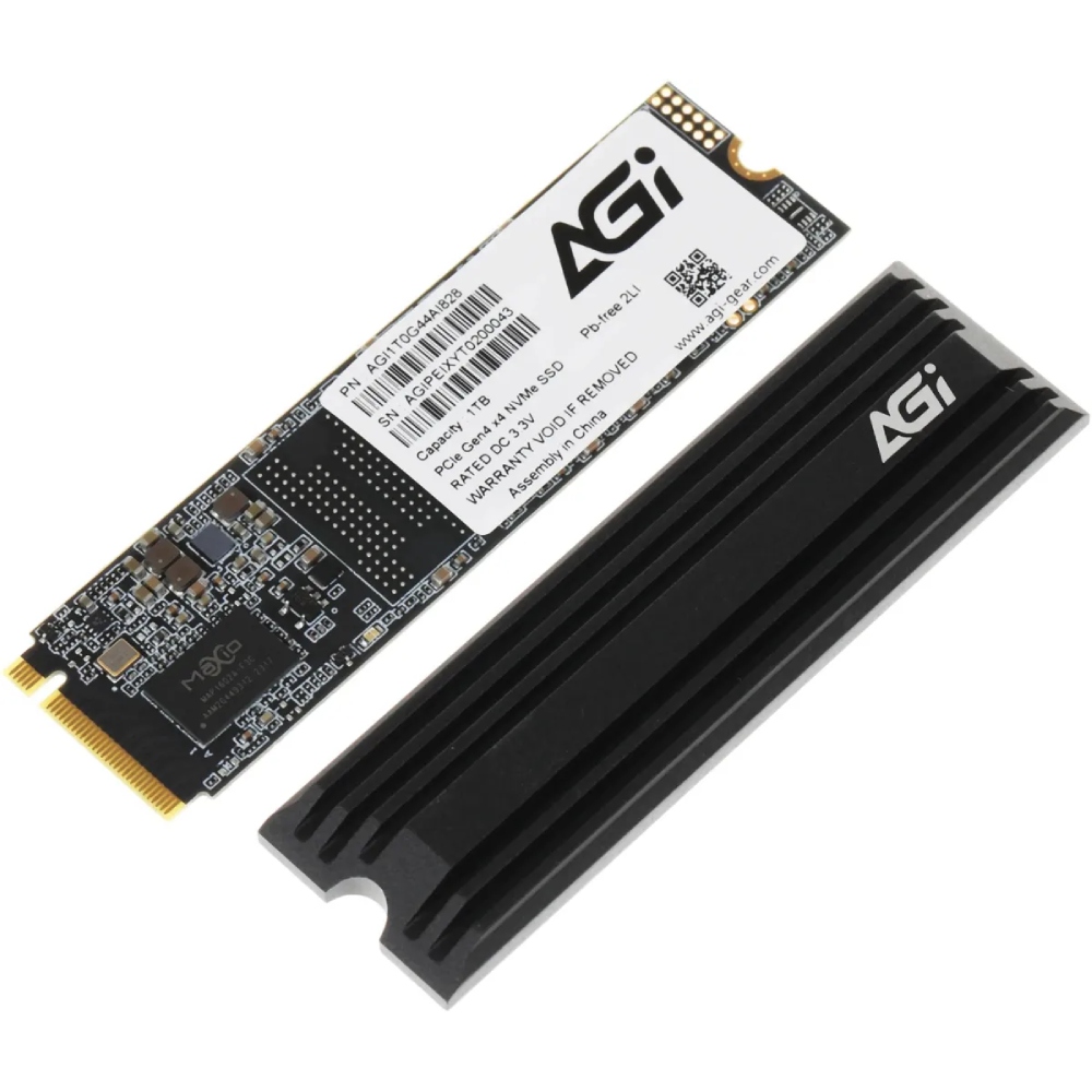 Накопичува SSD 1Tb AGI AI828 M.2 2280 PCIe Gen 4x4 NVMe 1.4 3D NAND, Retail (AGI1T0G44AI828-CB)