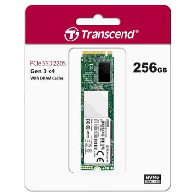 SSD внутрішні TRANSCEND MTE220S 256GB PCIe 3.0 x4 M.2 TLC (TS256GMTE220S) комп'ютерний запам'ятовувальний пристрій