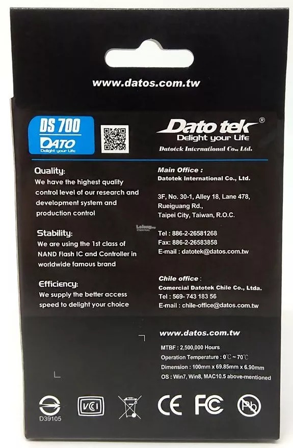 Накопичувач SSD  240GB Dato DS700 2.5