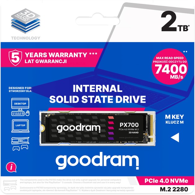 Накопичувач SSD M.2 2280 4TB Goodram (SSDPR-PX700-04T-80)