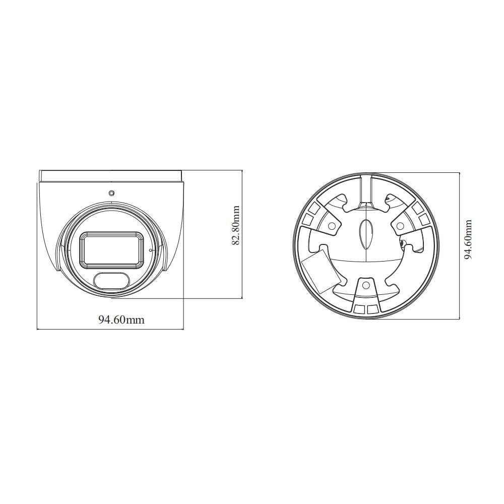 IP-відеокамера 2Mp TVT TD-9524S4L-C(D/PE/AW1) Black f=2.8mm, ІЧ+LED-підсвічування, з мікрофоном
