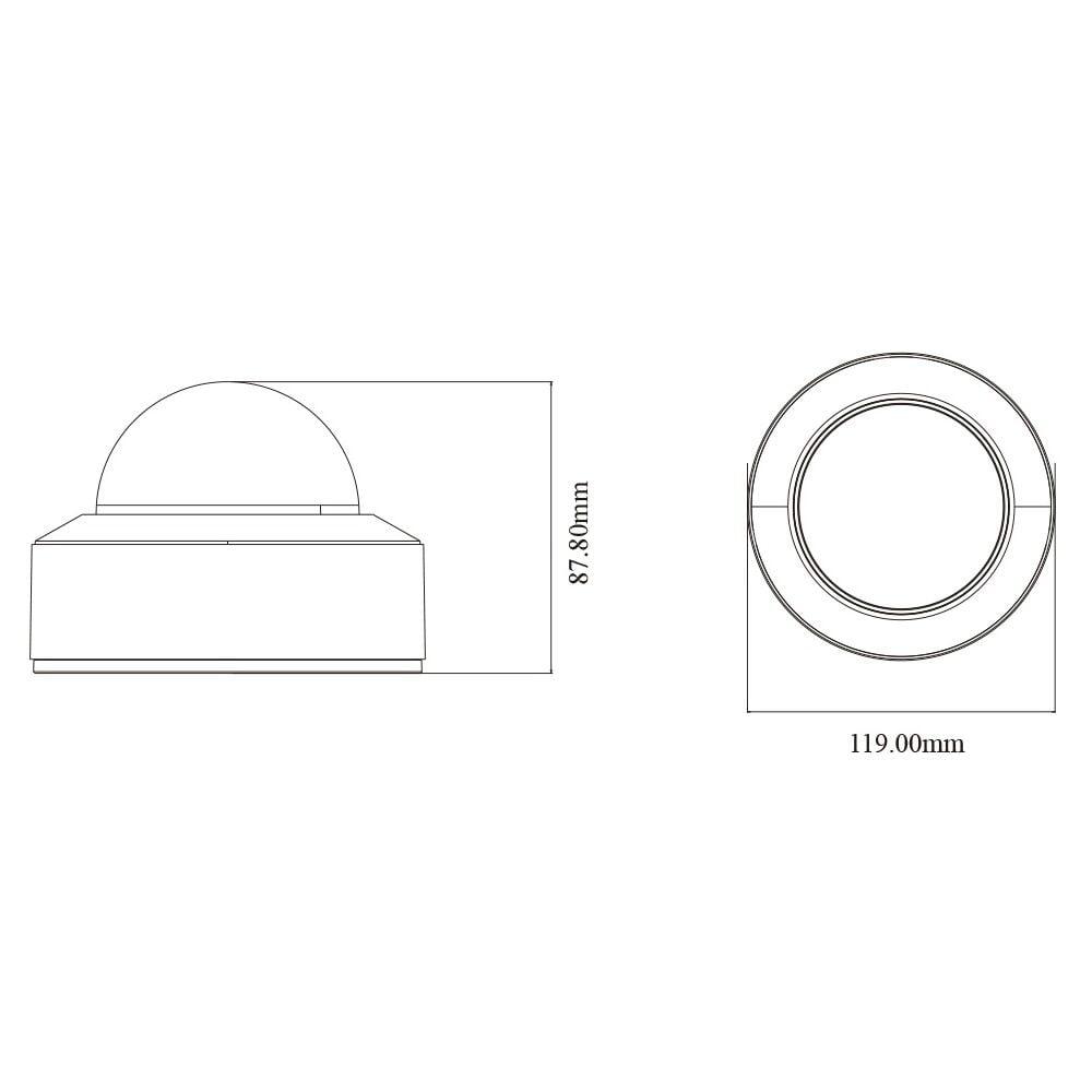 IP-відеокамера 4Mp TVT TD-9541S4-C(D/PE/AW2) f=2.8mm, ІЧ+LED-підсвічування, з мікрофоном