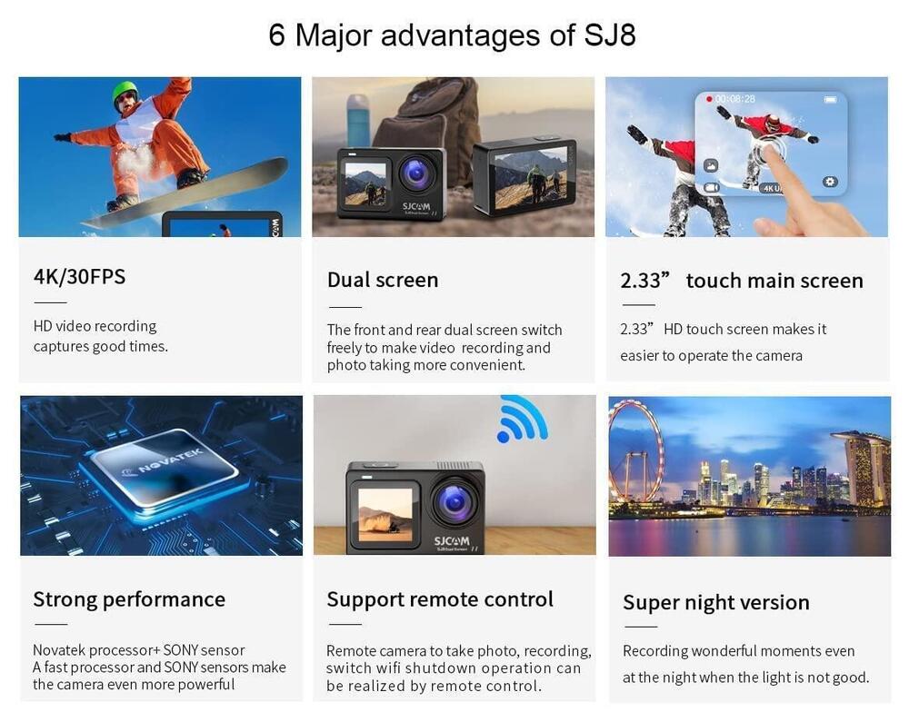 Екшн-камера SJCAM SJ8 Dual Screen (6972476162183)