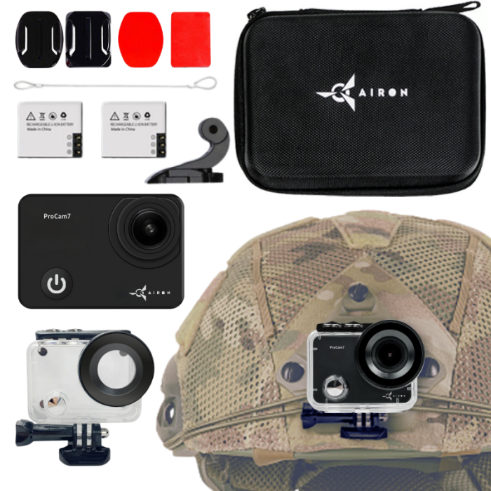 Екшн-камера AirOn ProCam 7 Black Tactical Helm Kit (4822356754511)