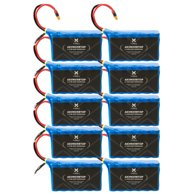 Акумуляторний блок Vinga Li-Ion 6S2P 10000mAh коробка 10 шт (JHY Li-Ion 21700 5000mAh) (V6S2P-10PCS-