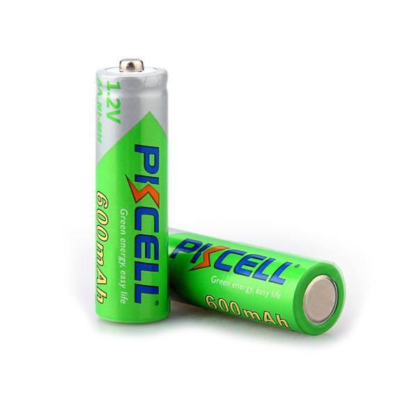 Акумулятор AA 600mAh, 1.2V Ni-MH, RTU rechargeable battery, PKCELL, 4pcs/card (AA600-4B RTU)