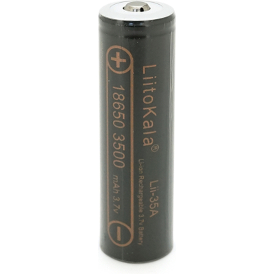 Акумулятор 18650 3500mah (3300-3500mah), 3.7V(2.75-4.2V), Black Liitokala (Lii-35A-JT)