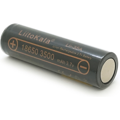 Акумулятор 18650 3500mah (3300-3500mah), 3.7V(2.75-4.2V), Black Liitokala (Lii-35A-JT)